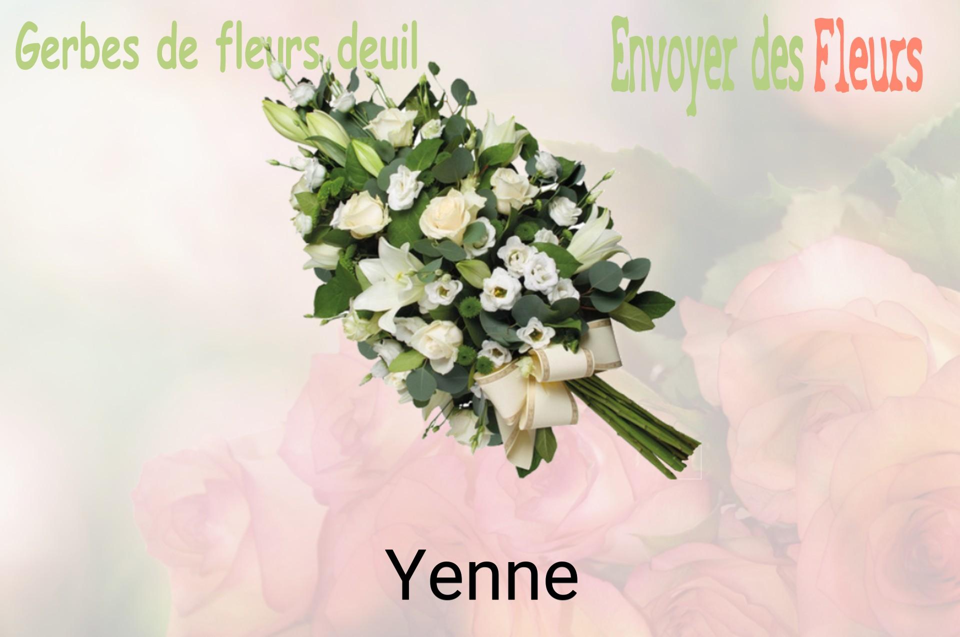Gerbe de fleurs de deuil livrée à Yenne